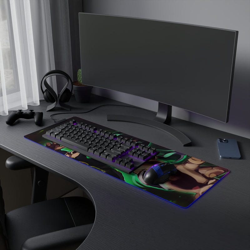 green monkey LED Mouse Pad