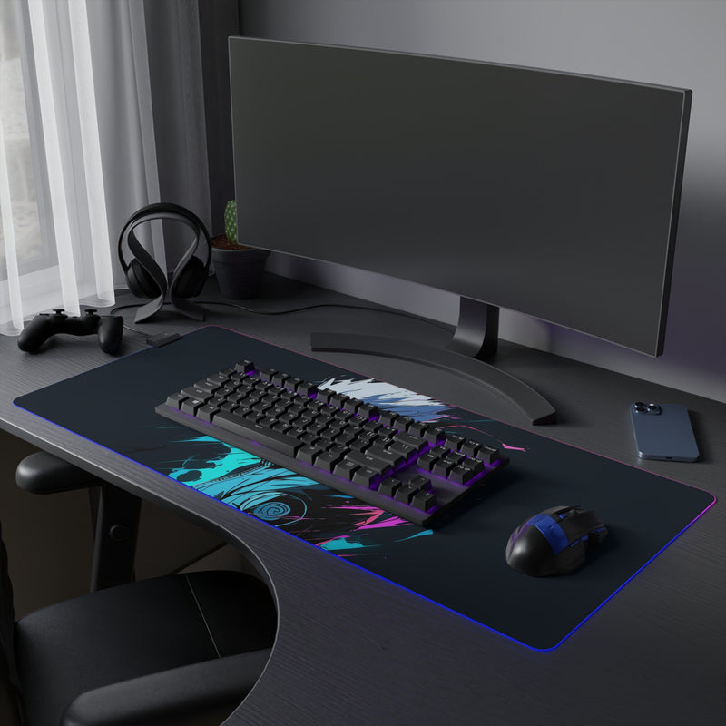 white wolf LED Mouse Pad