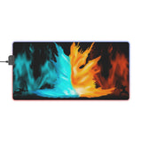 blue and red fire LED Mouse Pad