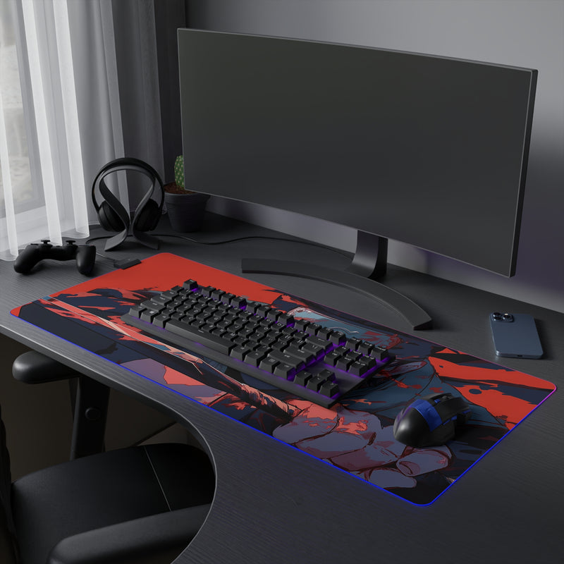 white wolf LED Mouse Pad