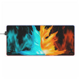 blue and red fire LED Mouse Pad