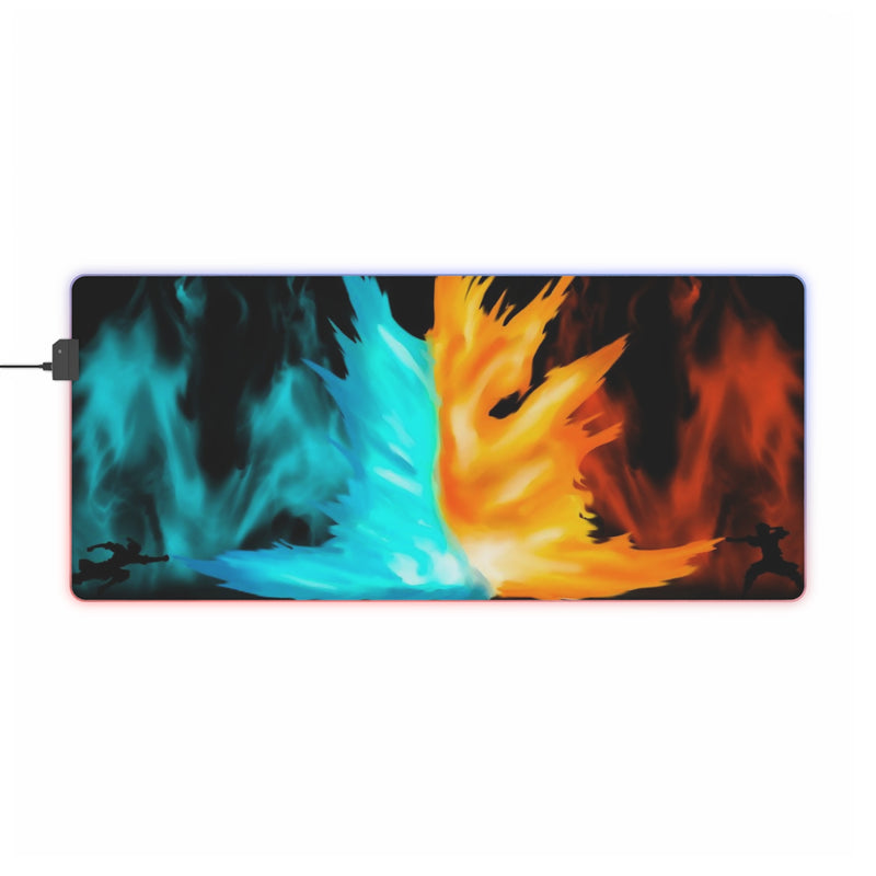 blue and red fire LED Mouse Pad