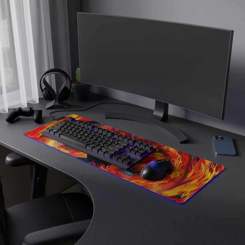 flame hunter LED Mouse Pad