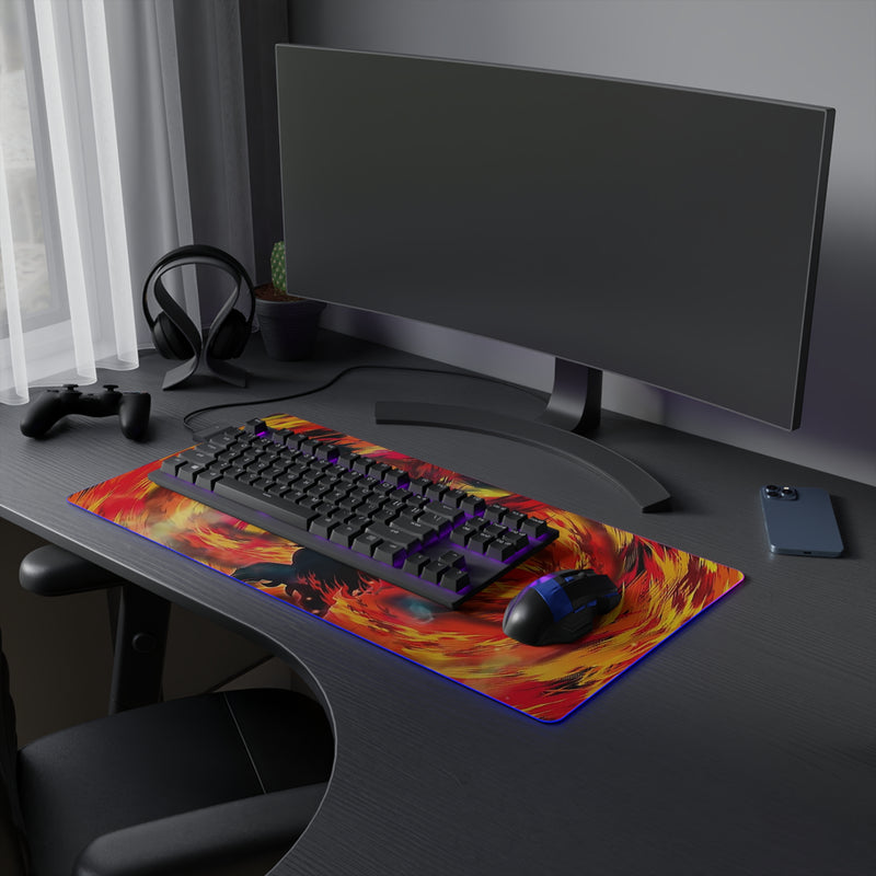 flame hunter LED Mouse Pad