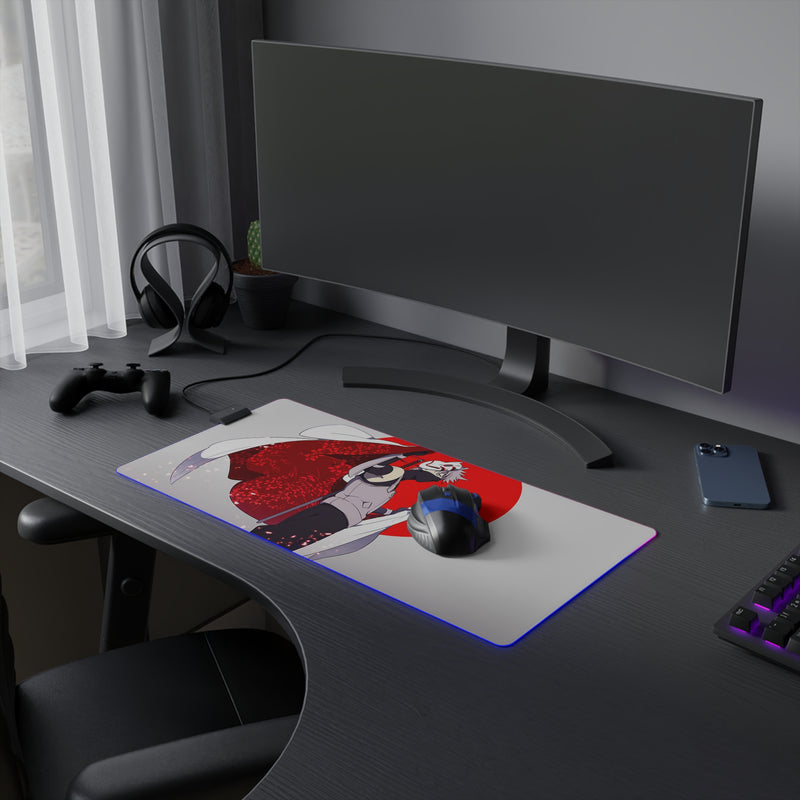 white wolf LED Mouse Pad