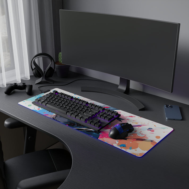 white wolf LED Mouse Pad