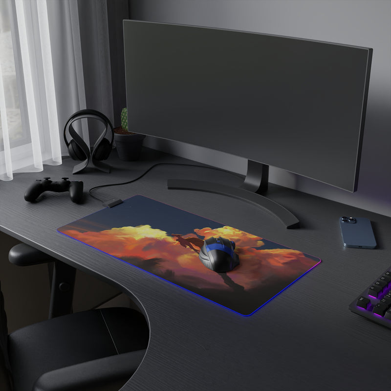 fire dragon LED Mouse Pad