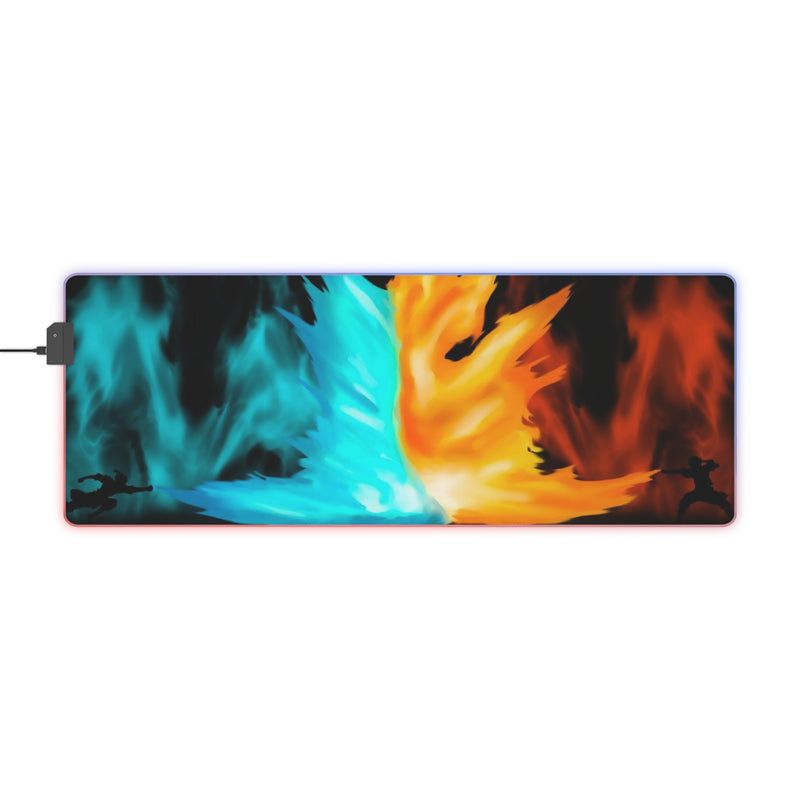 blue and red fire LED Mouse Pad