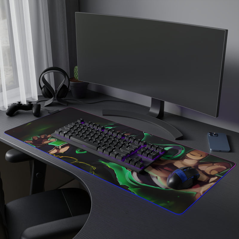 green monkey LED Mouse Pad