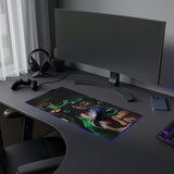 green monkey LED Mouse Pad