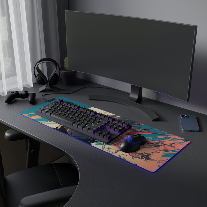 blue eyes LED Mouse Pad