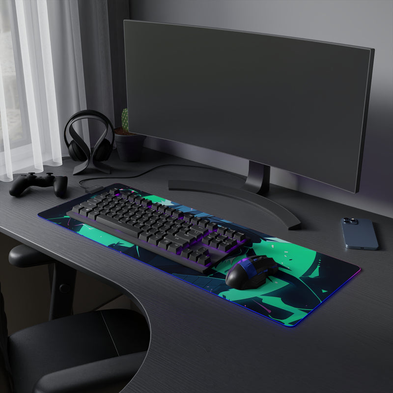 white wolf LED Mouse Pad