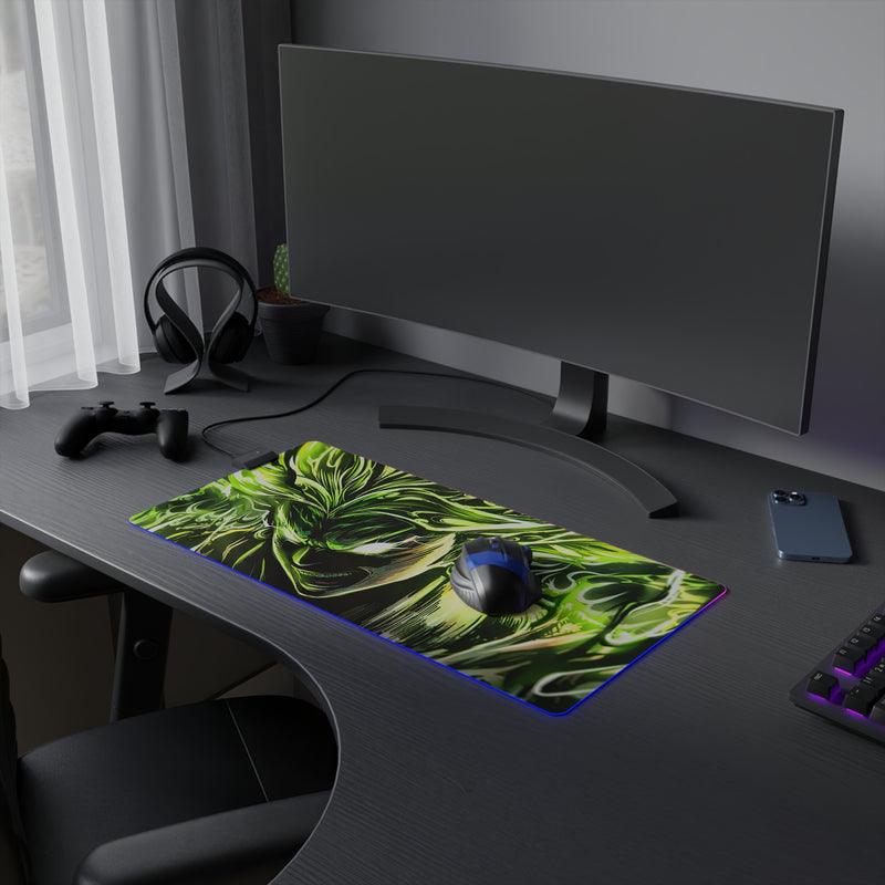 green monkey LED Mouse Pad